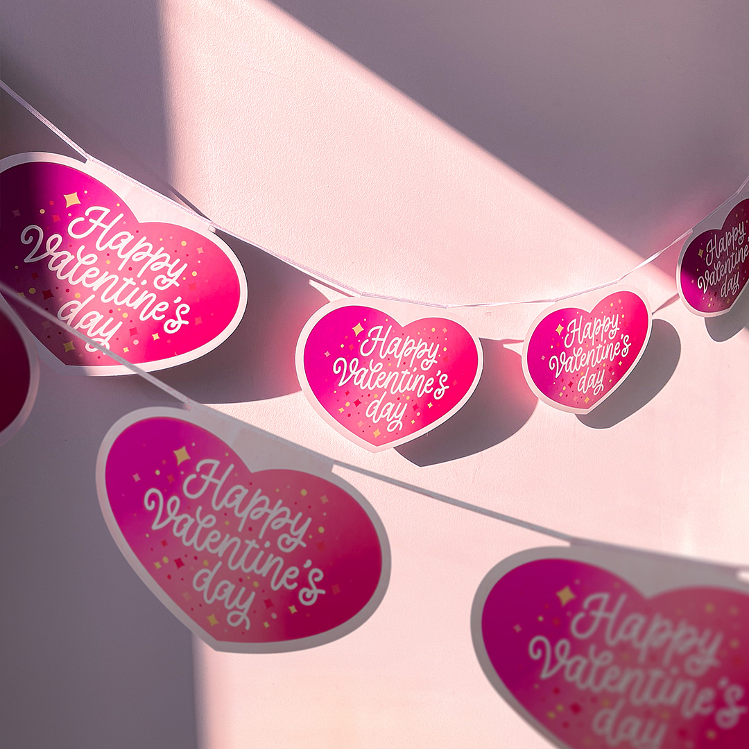 Guirlandes Papier Grand Coeur