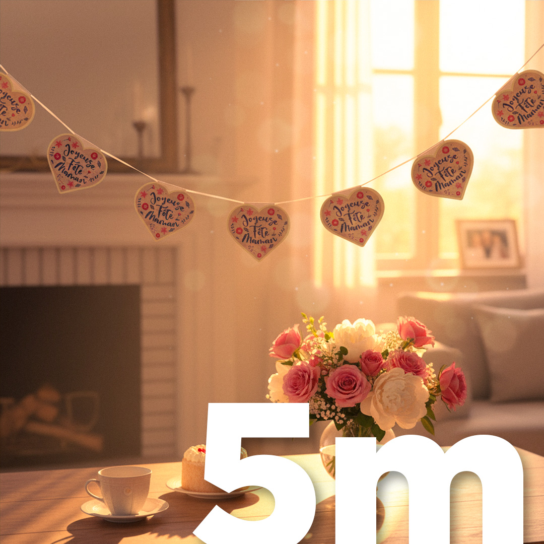 Guirlande 5 mètres papier M1 à personnalisée