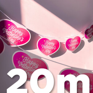 Guirlande 20 mètres papier ignifugé M1 personnalisée | Fabrication française Europub