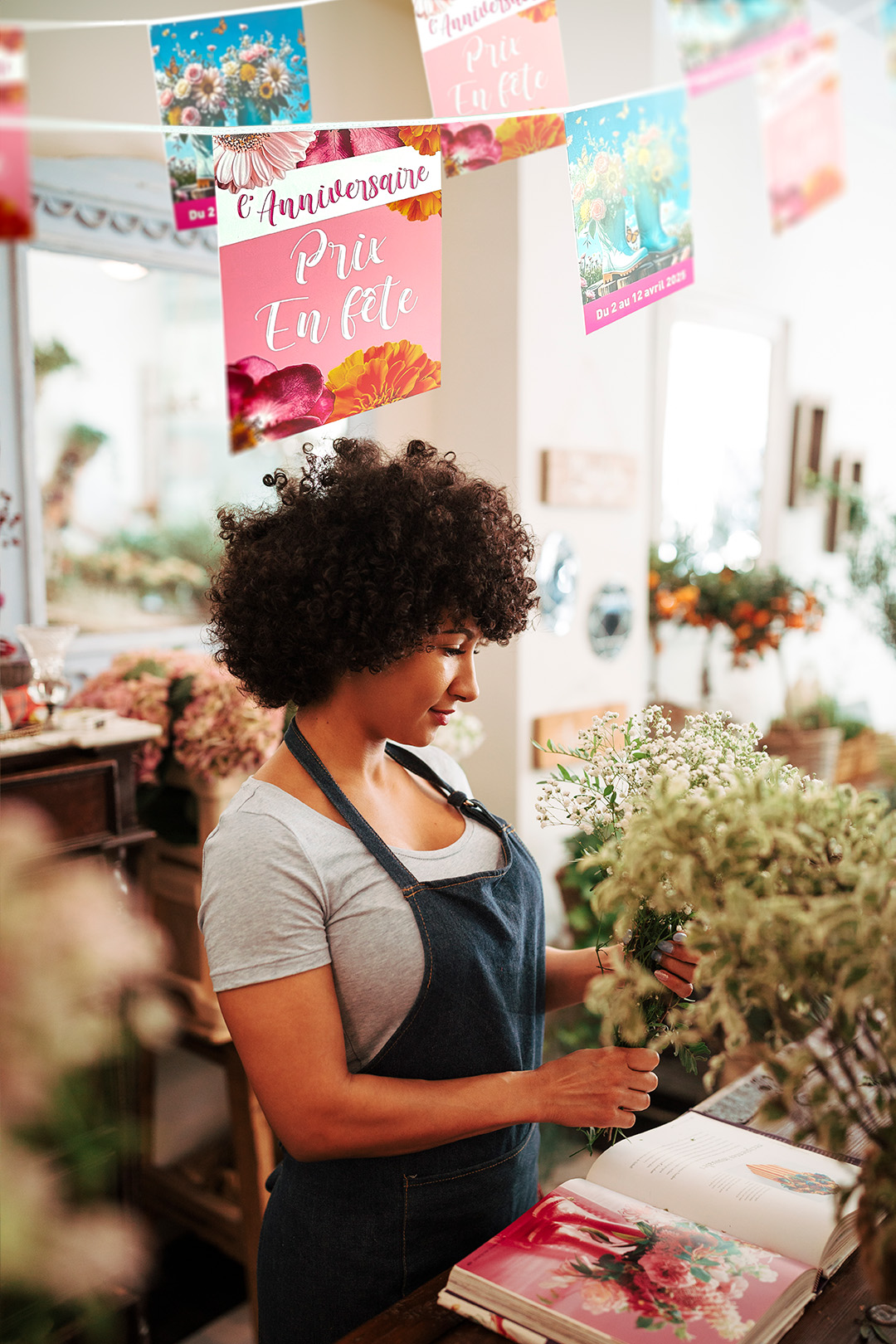 Guirlandes publicitaires pour professionnels, adaptées aux événements, promotions et points de vente.